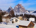 Wintertime view from the village of Stoos in Switzerland