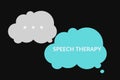 Speech therapy text on written on the cloud