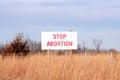 Stop Abortion Sign Royalty Free Stock Photo