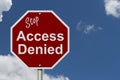 Stop Access Denied Road Sign Royalty Free Stock Photo
