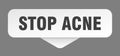 stop acne sticker. stop acne sign isolated on gray background Royalty Free Stock Photo