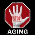 Stop aging conceptual illustration. Global social problem