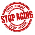 Stop aging sign or stamp Royalty Free Stock Photo