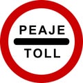 Stop ahead pay toll