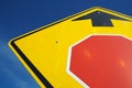 Stop Ahead Road Sign Royalty Free Stock Photo