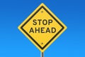 Stop Ahead road sign Royalty Free Stock Photo