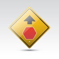 stop ahead road sign. Vector illustration decorative design Royalty Free Stock Photo