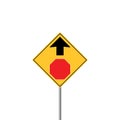 STOP AHEAD Road Sign Warning