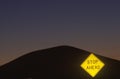 A stop ahead sign at dusk Royalty Free Stock Photo