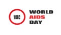 STOP AIDS, aids awareness ribbon. Red ribbon HIV. Information animation on a medical theme. Red Ribbon Awareness. World AIDS Orpha