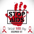 Stop AIDS poster Royalty Free Stock Photo