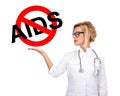 Stop aids sign Royalty Free Stock Photo