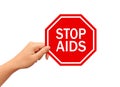 Stop AIDS sign Royalty Free Stock Photo