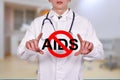 Stop aids symbol Royalty Free Stock Photo