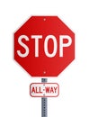 Stop All-Way Royalty Free Stock Photo