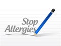 stop allergies message sign illustration Royalty Free Stock Photo