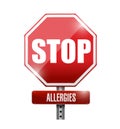 stop allergies sign illustration design Royalty Free Stock Photo