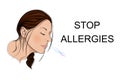 Stop allergies. smell.