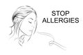 Stop allergies. smell.