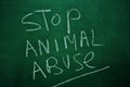 Stop animal abuse Royalty Free Stock Photo