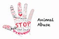 Stop animal abuse illustration
