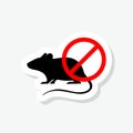 Stop animal testing sticker icon Royalty Free Stock Photo