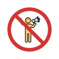 Stop Announcement Isolated Vector icon which can easily modify or edit
