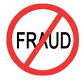 Stop fraud sign Royalty Free Stock Photo