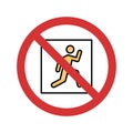 Stop Baby skating Isolated Vector icon which can easily modify or edit