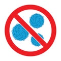 Stop bacteria icon. vector Royalty Free Stock Photo