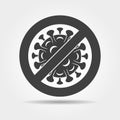 Stop bacteria infected icon