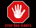 Stop Bad Habits Illustration