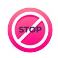 Stop badge and icon design vector objects illustrations