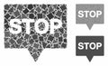 Stop banner Mosaic Icon of Unequal Parts