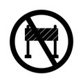 Stop Barrier Isolated Vector icon which can easily modify or edit Royalty Free Stock Photo