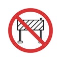 Stop Barrier Isolated Vector icon which can easily modify or edit Royalty Free Stock Photo