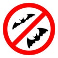 Stop Bats Vector Icon Illustration Royalty Free Stock Photo