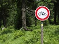 A stop bike sign Royalty Free Stock Photo