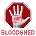 Stop bloodshed conceptual illustration. Global social problem