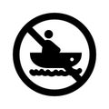 Stop Boating Isolated Vector icon which can easily modify or edit Royalty Free Stock Photo