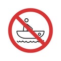Stop Boating Isolated Vector icon which can easily modify or edit