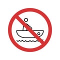 Stop Boating Isolated Vector icon which can easily modify or edit Royalty Free Stock Photo