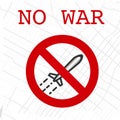 Stop bombing no war sign