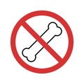 Stop Bone Isolated Vector icon which can easily modify or edit Royalty Free Stock Photo