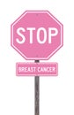 Stop Breast Cancer Sign Royalty Free Stock Photo