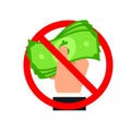 Stop bribery and corruption icon Royalty Free Stock Photo