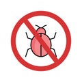 Stop Bug Isolated Vector icon which can easily modify or edit Royalty Free Stock Photo