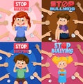 Stop bullying children template