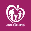 Stop bullying logo, emblem. Vector illustration. EPS