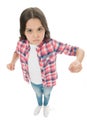 Stop bullying movement. Girl kid threatening with fist. Strong personality temper. Threaten with physical attack. Kids